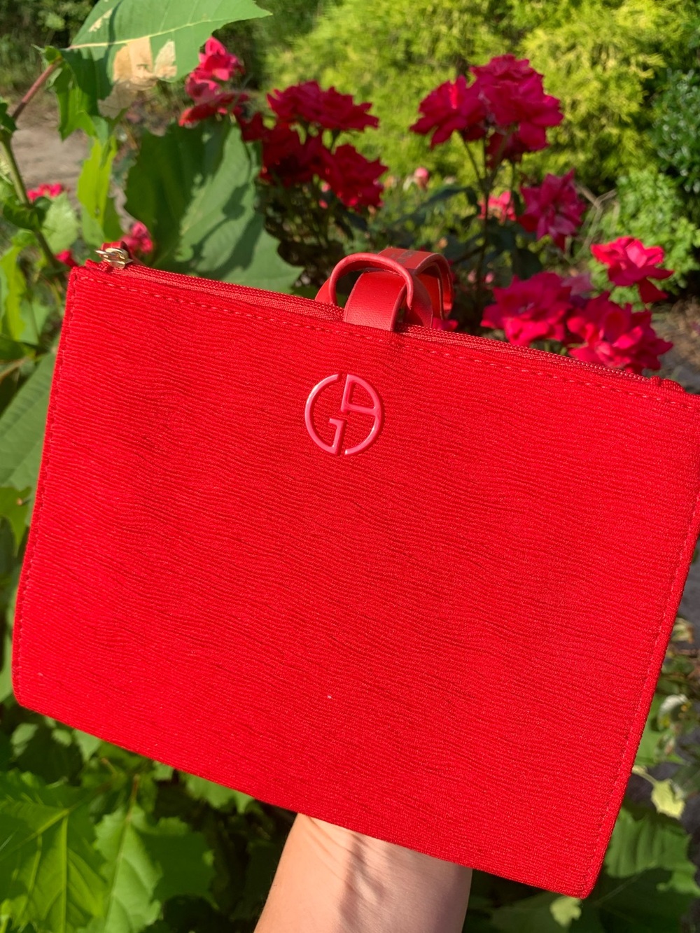 Giorgio Armani Beauty Red Clutch Bag